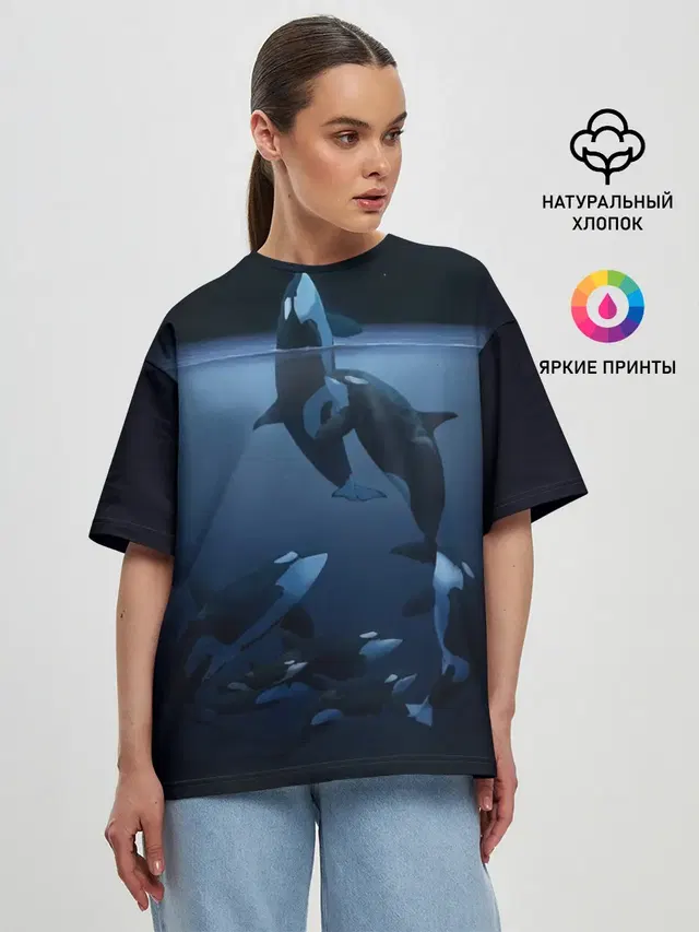 Женская футболка оверсайз
