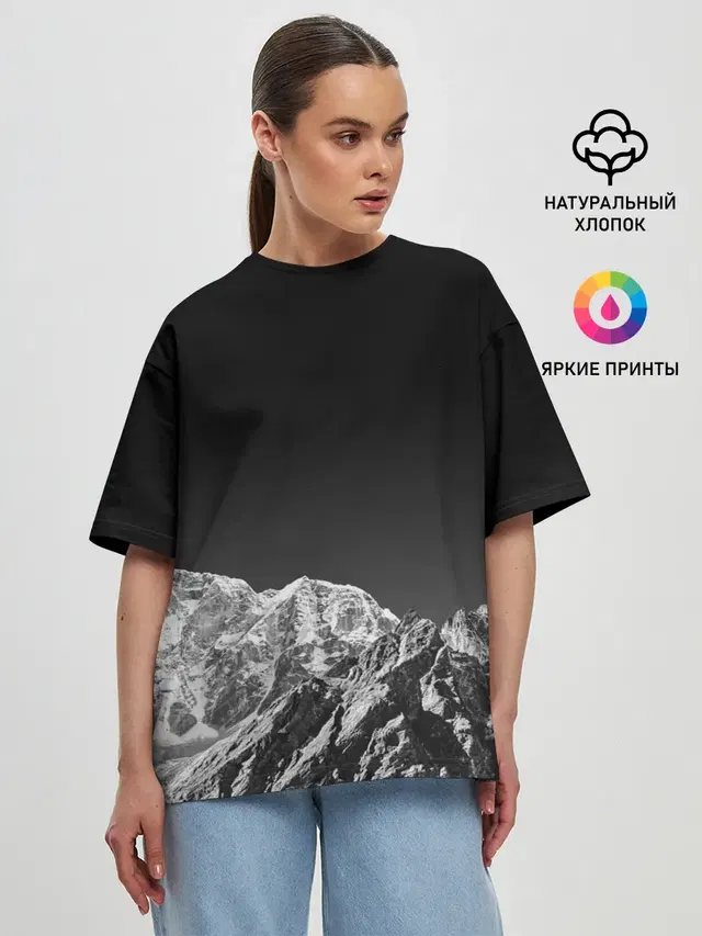 Женская футболка оверсайз