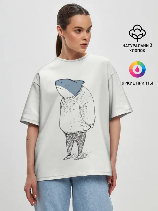 Женская футболка оверсайз