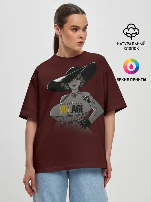 Женская футболка оверсайз
