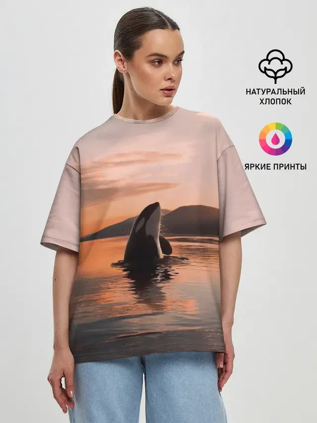 Женская футболка оверсайз