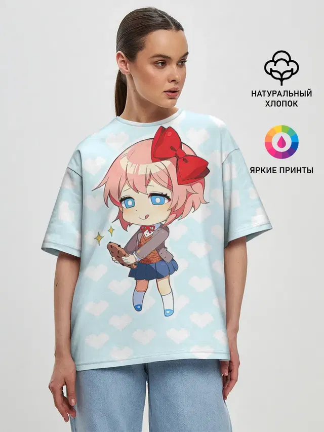 Женская футболка оверсайз