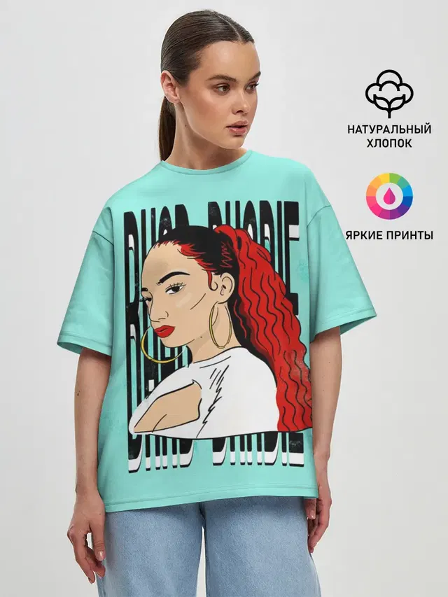 Женская футболка оверсайз