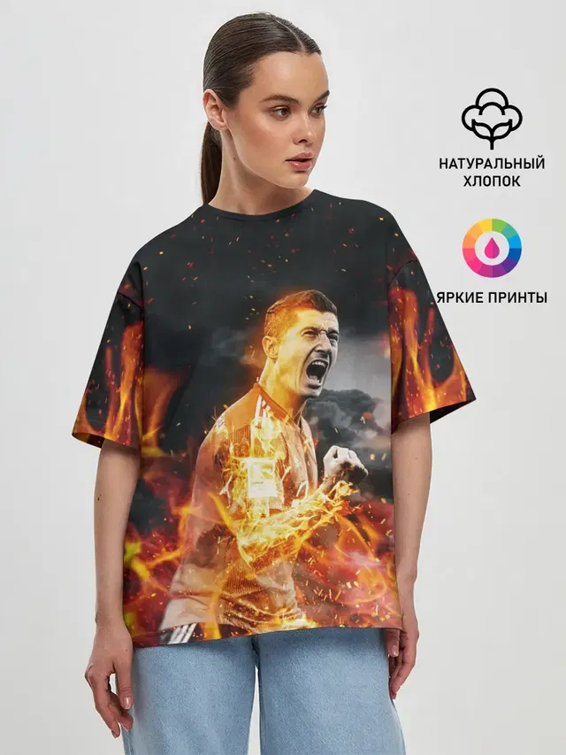 Женская футболка оверсайз