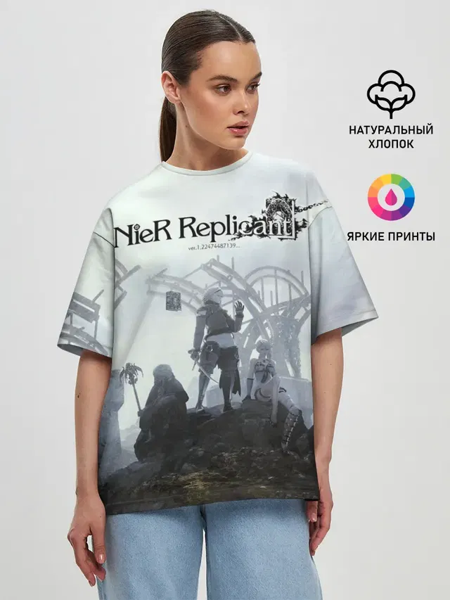 Женская футболка оверсайз