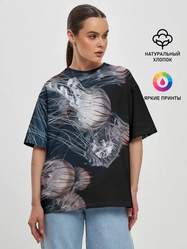 Женская футболка оверсайз
