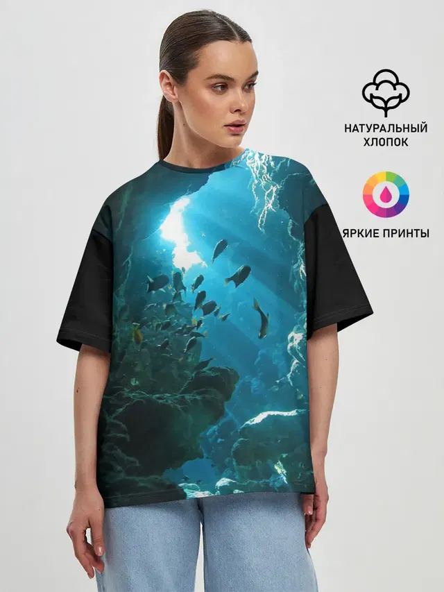 Женская футболка оверсайз