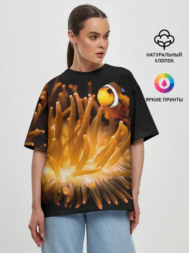 Женская футболка оверсайз