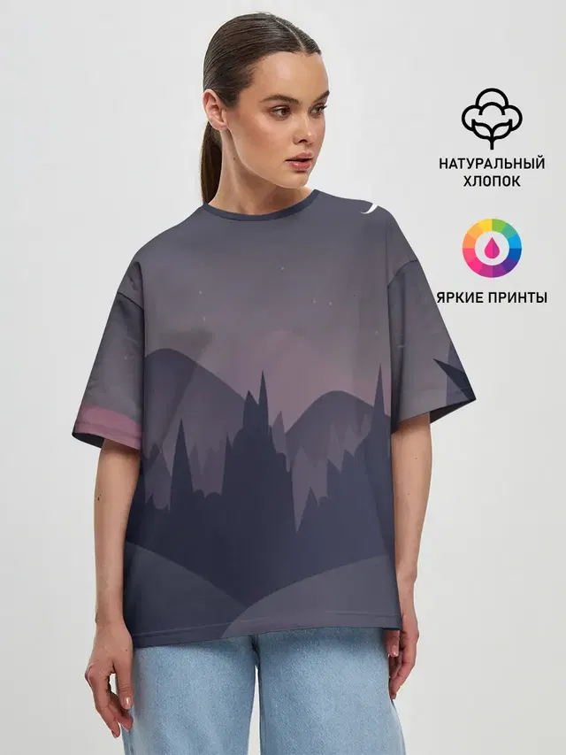 Женская футболка оверсайз