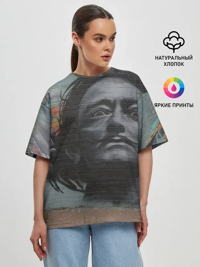 Женская футболка оверсайз