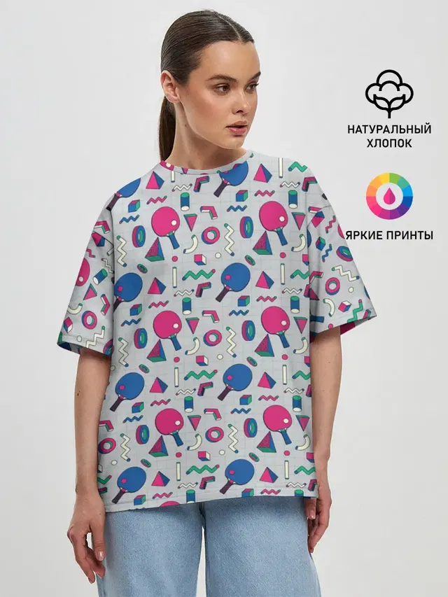 Женская футболка оверсайз