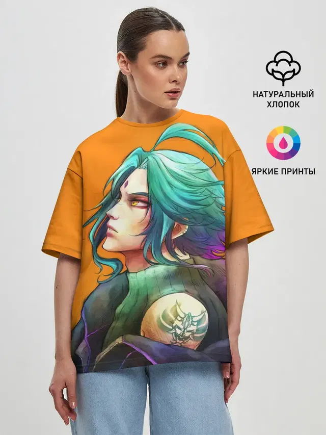 Женская футболка оверсайз