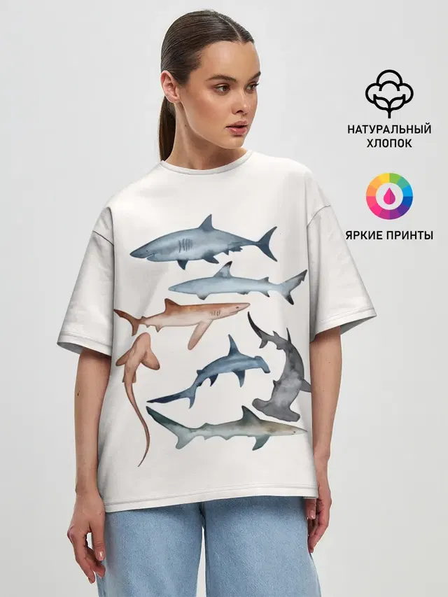 Женская футболка оверсайз