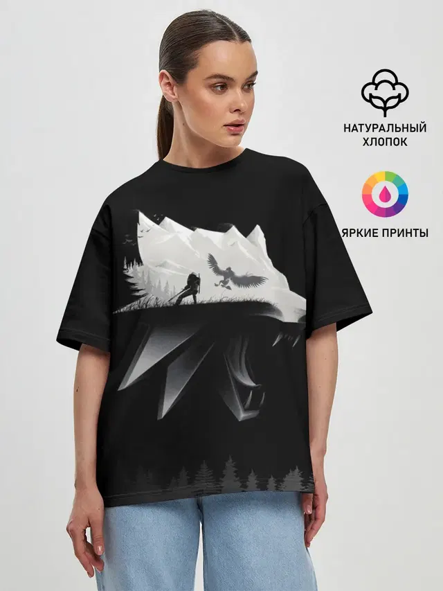 Женская футболка оверсайз