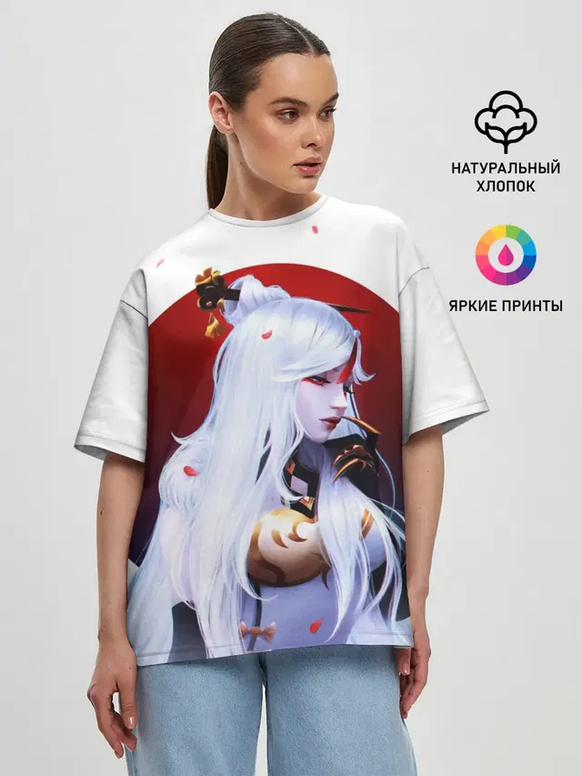 Женская футболка оверсайз