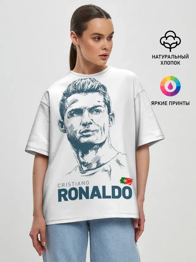 Женская футболка оверсайз