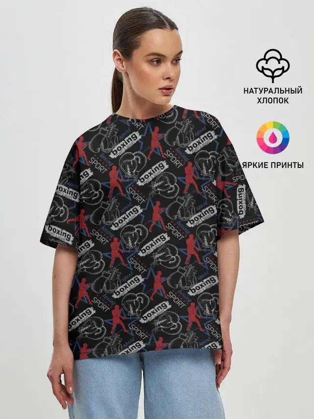 Женская футболка оверсайз
