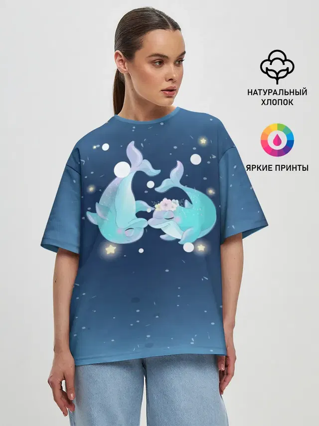 Женская футболка оверсайз