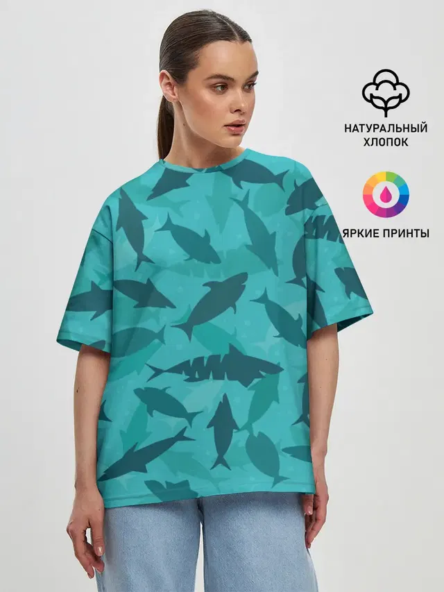 Женская футболка оверсайз