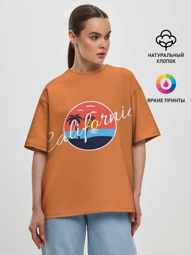 Женская футболка оверсайз