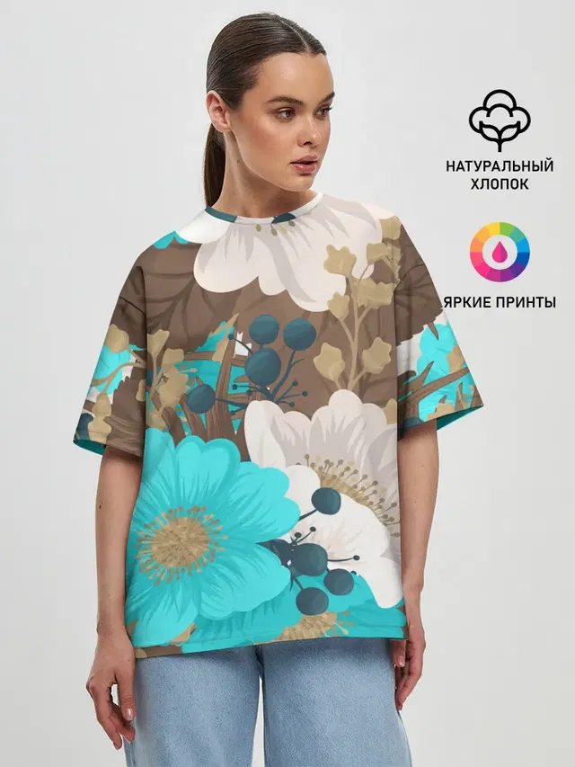 Женская футболка оверсайз