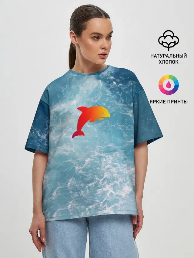 Женская футболка оверсайз