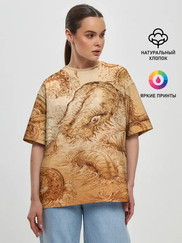 Женская футболка оверсайз