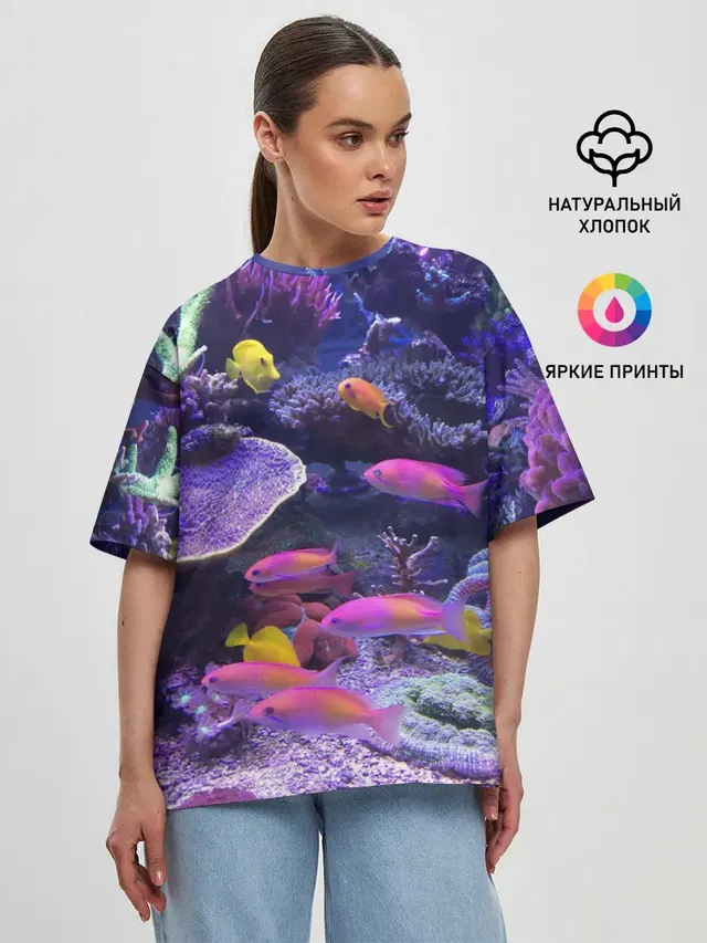 Женская футболка оверсайз