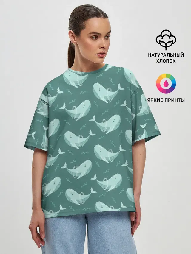 Женская футболка оверсайз