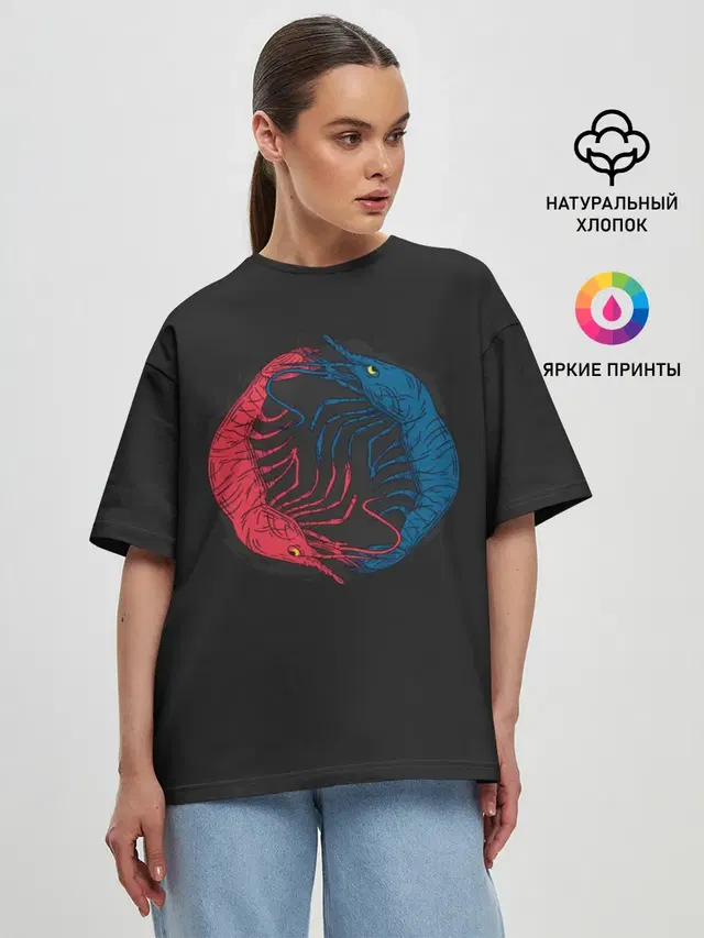 Женская футболка оверсайз