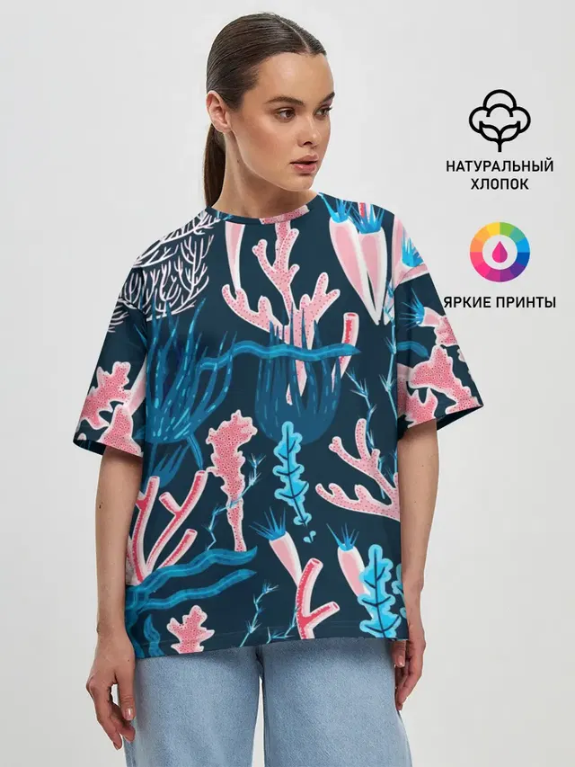Женская футболка оверсайз