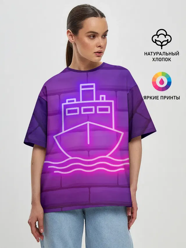 Женская футболка оверсайз
