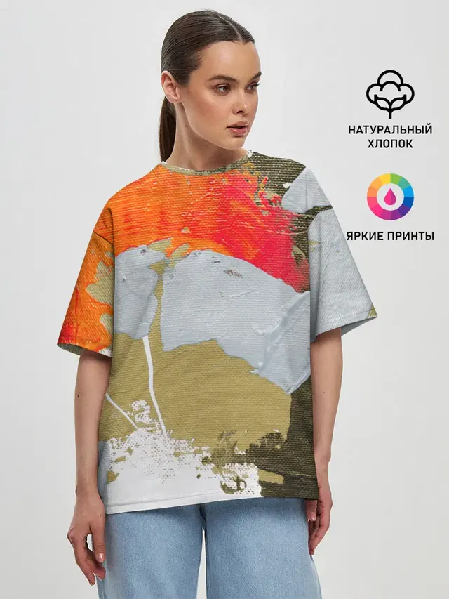 Женская футболка оверсайз
