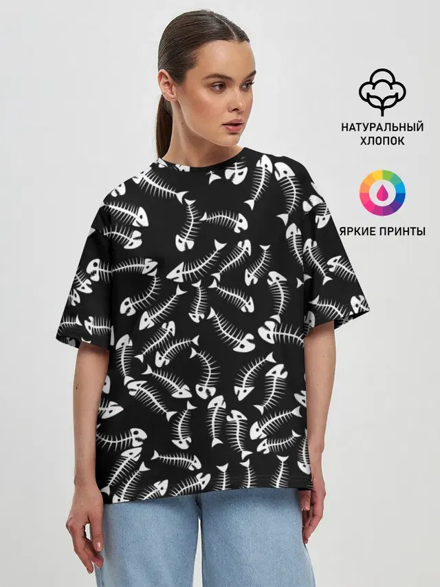 Женская футболка оверсайз
