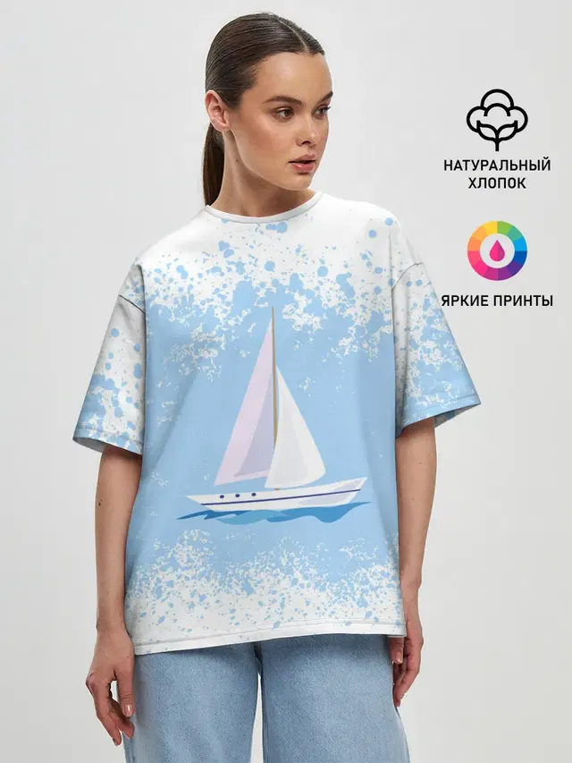 Женская футболка оверсайз