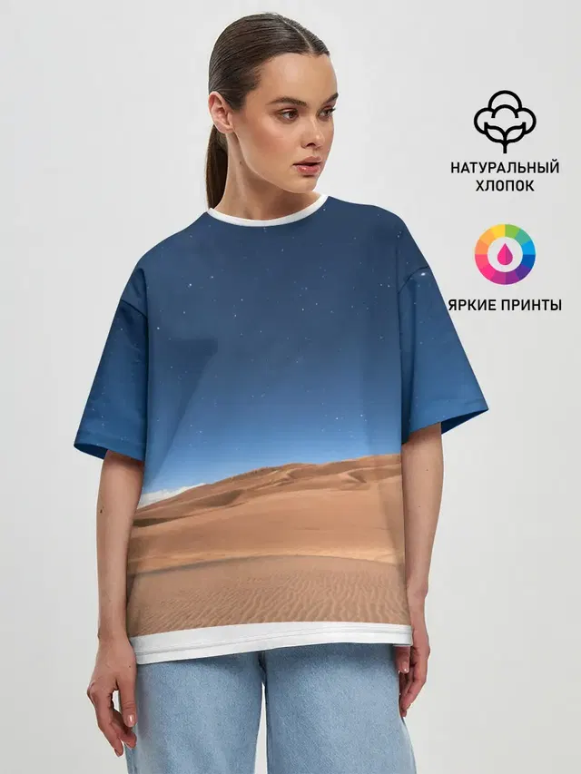 Женская футболка оверсайз