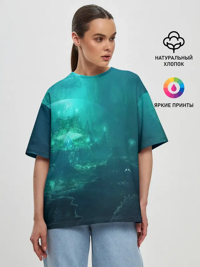 Женская футболка оверсайз