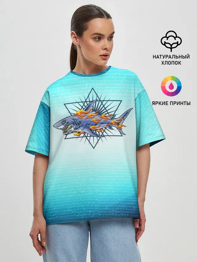 Женская футболка оверсайз