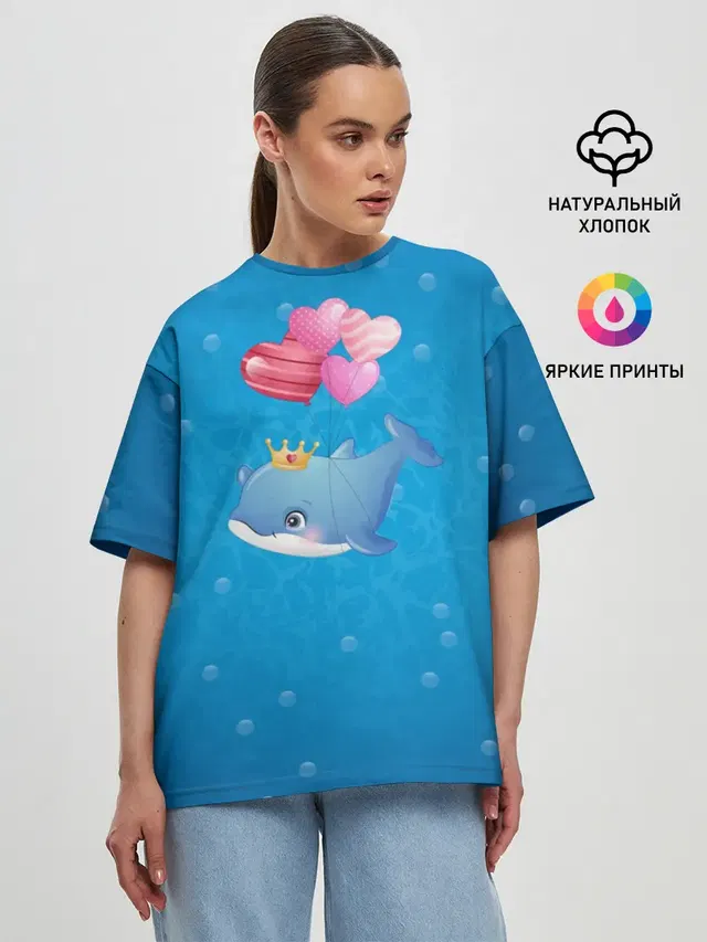 Женская футболка оверсайз