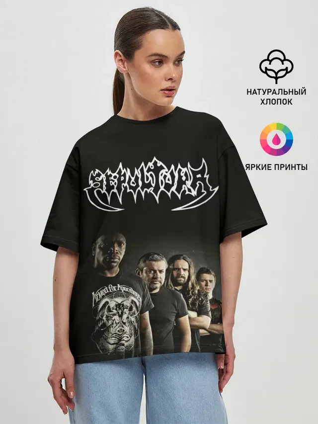 Женская футболка оверсайз