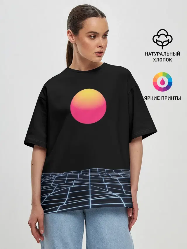 Женская футболка оверсайз