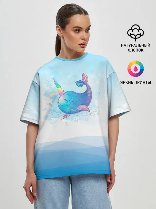 Женская футболка оверсайз