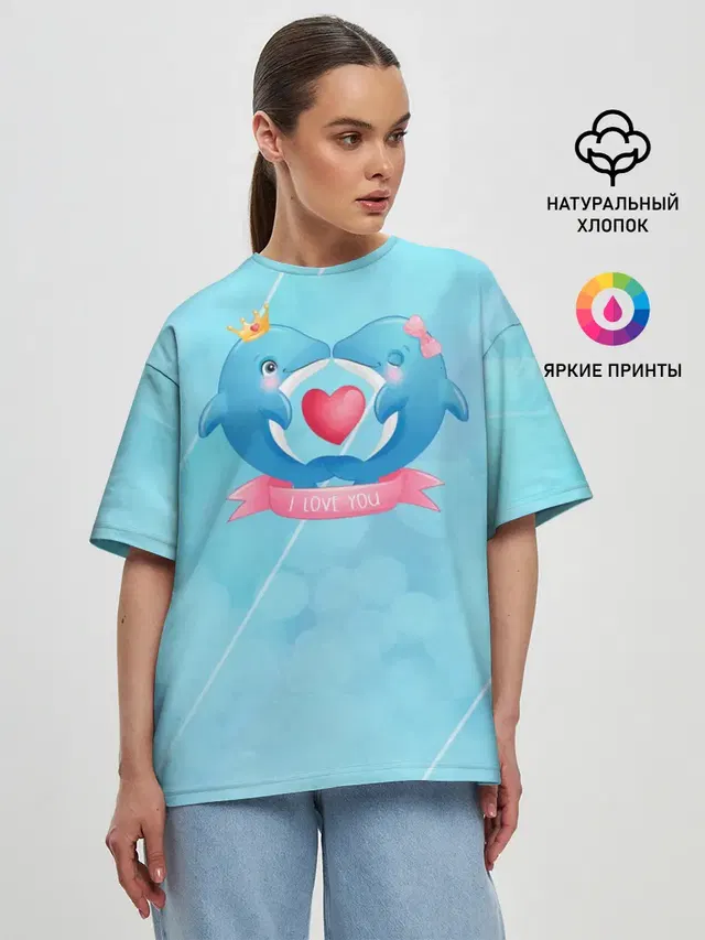 Женская футболка оверсайз