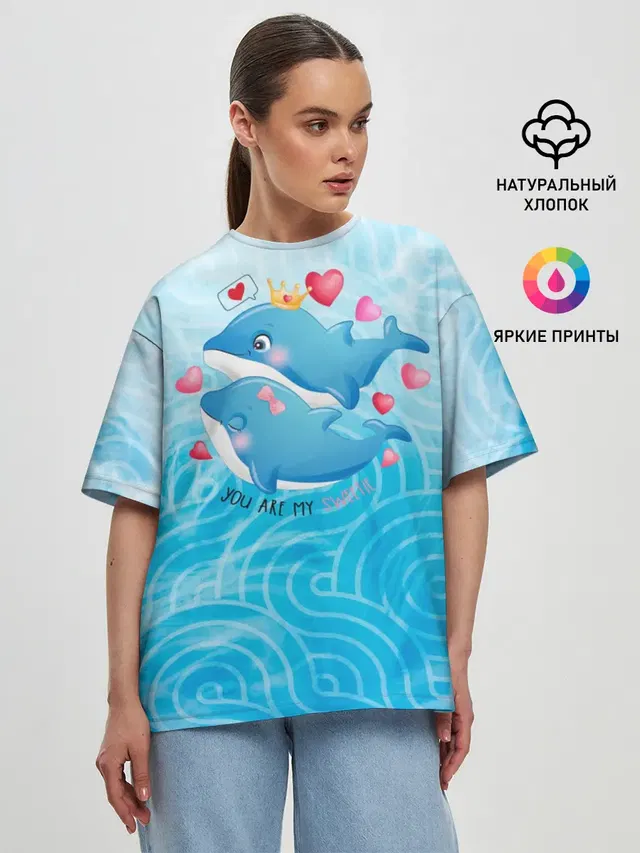 Женская футболка оверсайз