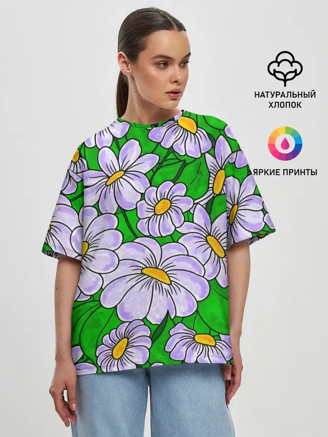 Женская футболка оверсайз
