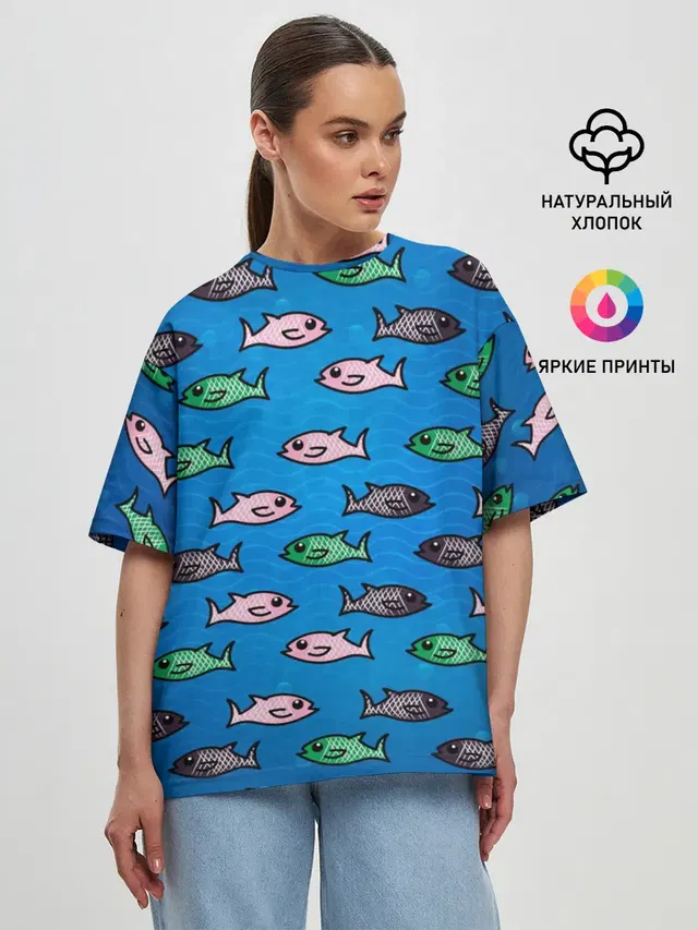 Женская футболка оверсайз