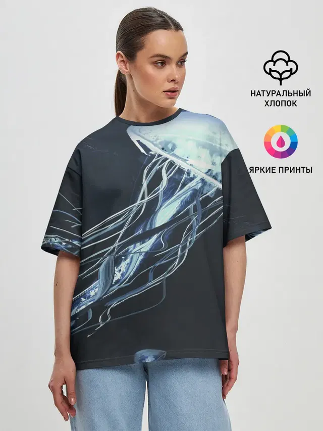 Женская футболка оверсайз