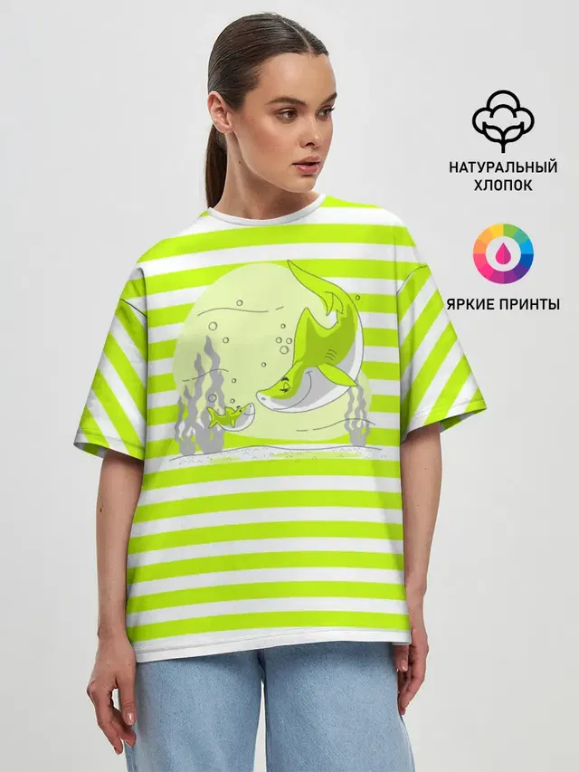 Женская футболка оверсайз