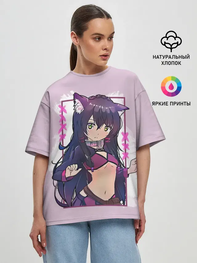 Женская футболка оверсайз