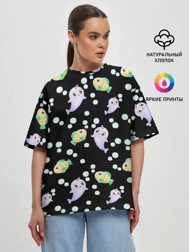 Женская футболка оверсайз